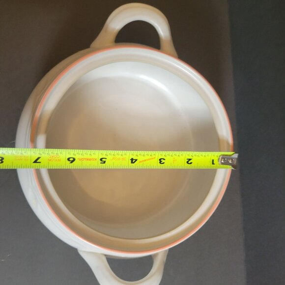 Vintage Country Ware Peachwood Stoneware Floral Soup Tureen With Lid & Handles W - Picture 11 of 11